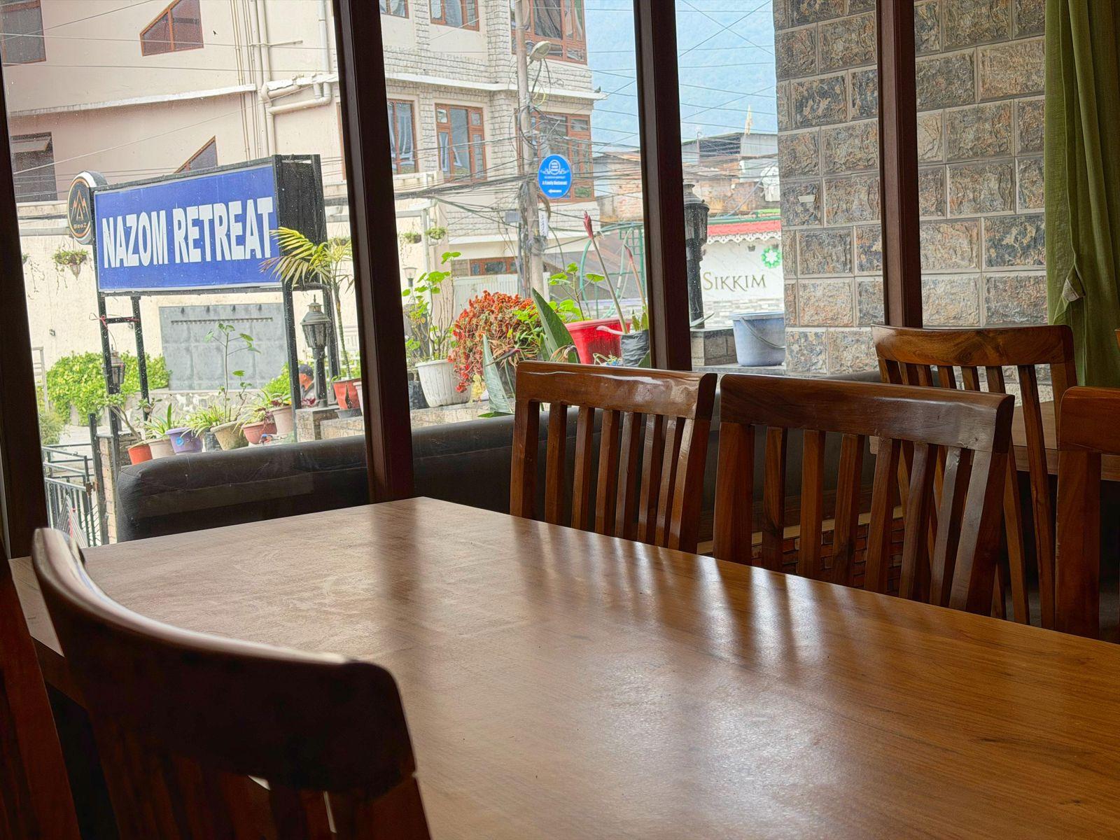View from the dining area