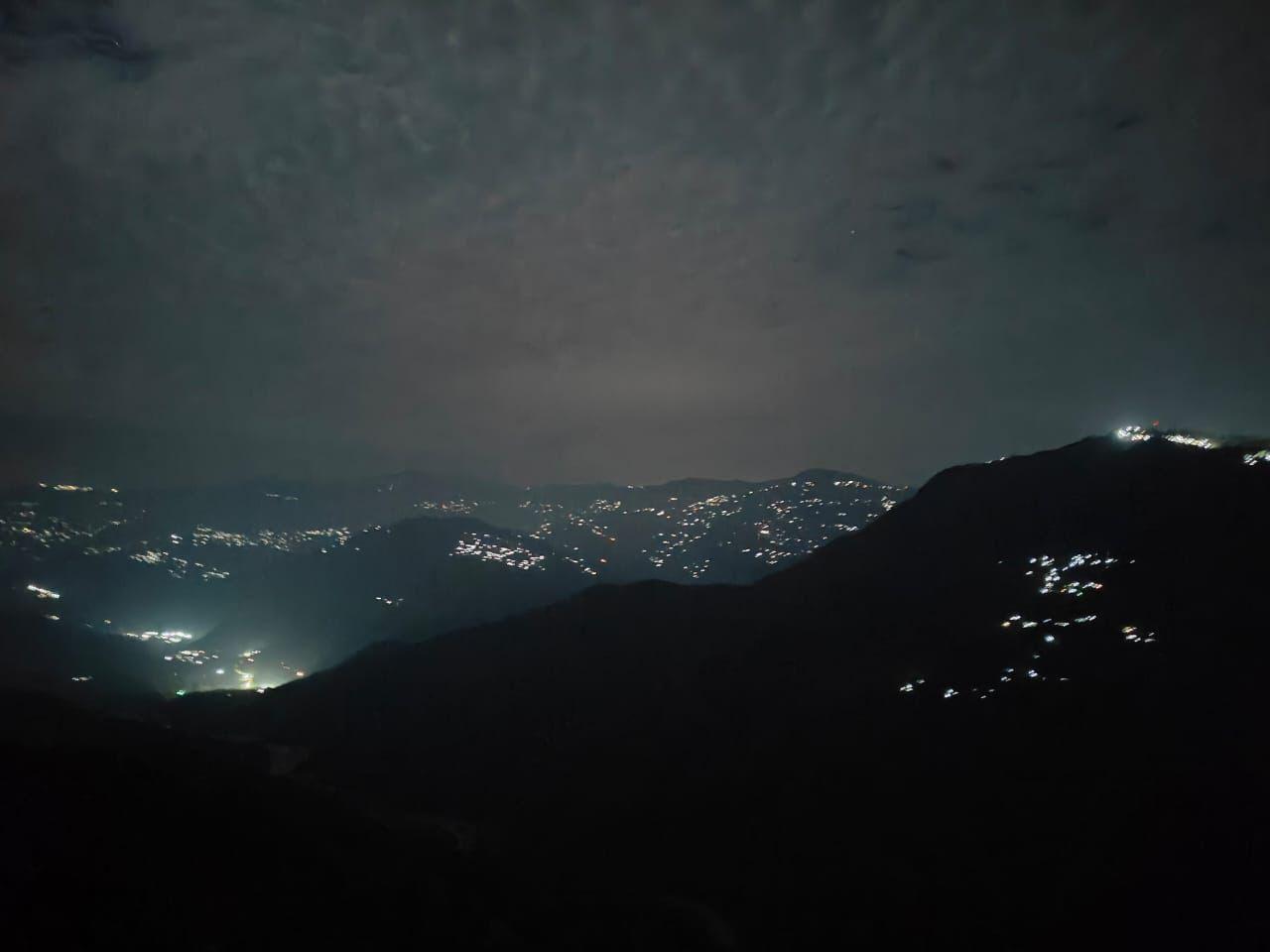 Kalimpong town lights at night