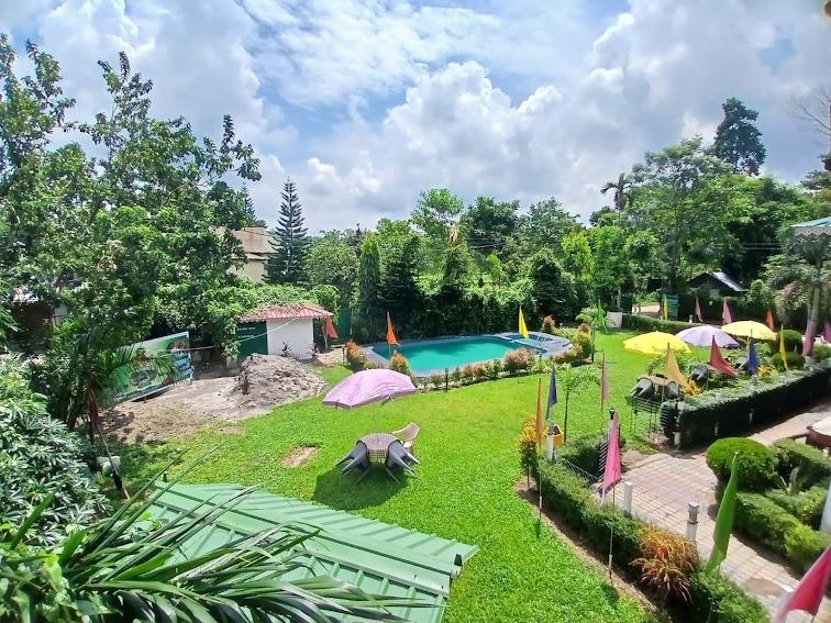 Lawn view from the balcony