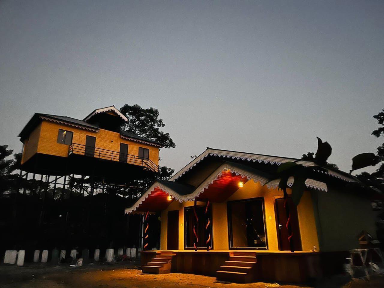 The property at dusk